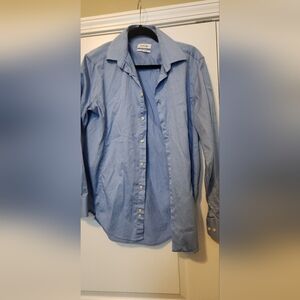 Long Sleeve blue Calvin Klein button up shirt